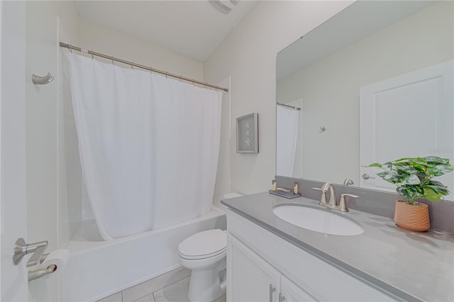 2760 Bookmark Dr, Kissimmee, FL 34746 - bathroom with toilet, vanity, tile patterned floors, and shower / bath combo