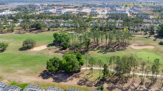 bird's eye view with a residential view and golf course view