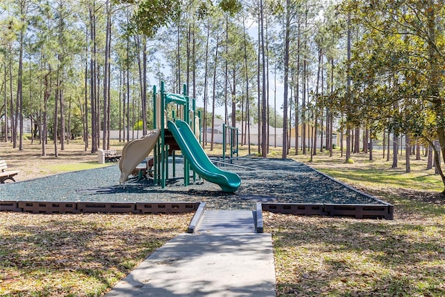 view of community jungle gym