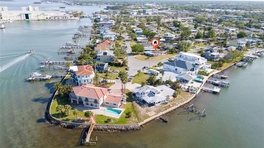 520 Baywood Dr S, Dunedin, FL 34698 - aerial view with a water view