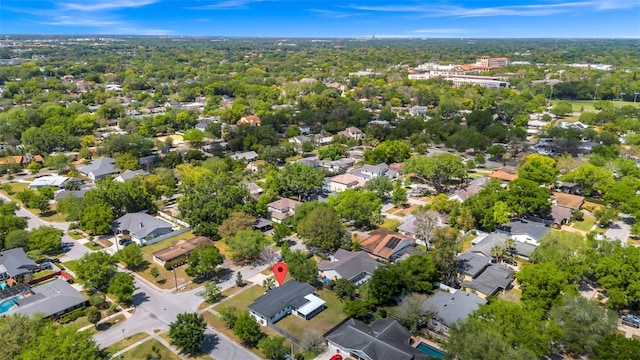 bird's eye view with a residential view