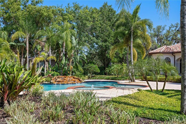 3412 Lilas Ct, Windermere, FL 34786 - view of swimming pool with an in ground hot tub