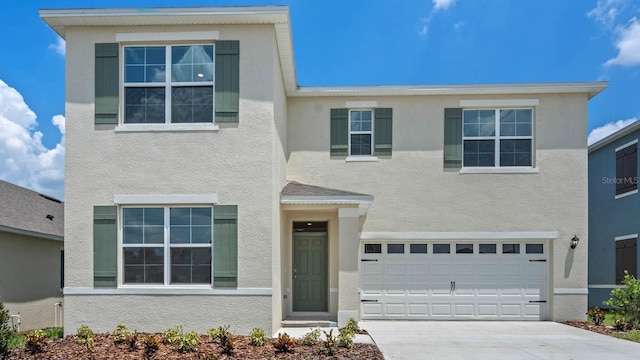 1262 Limbali St, Mount Dora, FL 32757 - view of front of house featuring stucco siding, driveway, and a garage