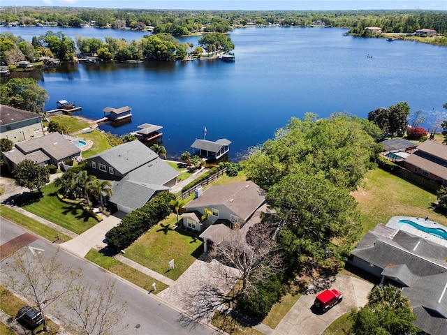 8616 Port Said St, Orlando, FL 32817 - bird's eye view with a water view and a residential view