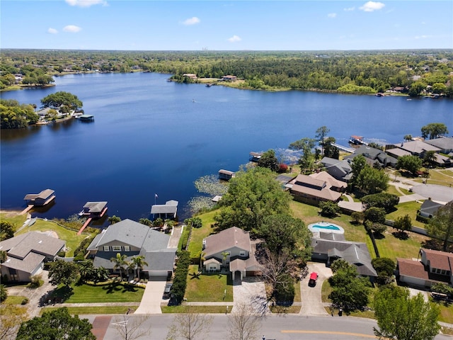 8616 Port Said St, Orlando, FL 32817 - drone / aerial view featuring a water view and a residential view