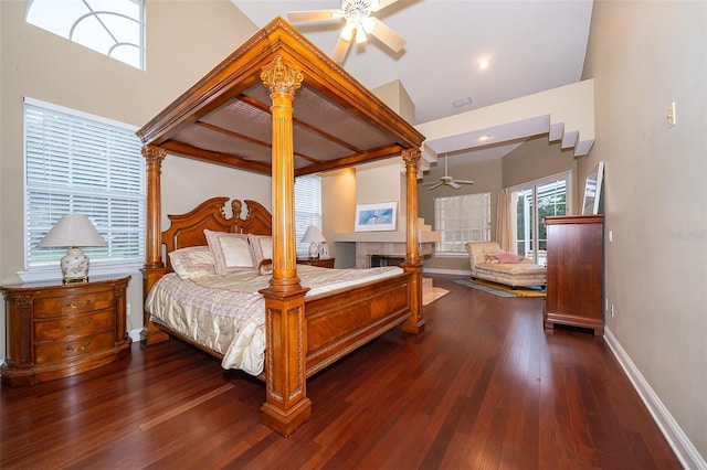 1709 Iverness Ct, Longwood, FL 32779 - bedroom with recessed lighting, visible vents, baseboards, and wood finished floors