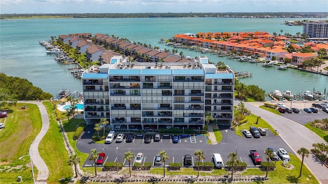 1581 Gulf Blvd Unit 102N, Clearwater Beach, FL 33767 - aerial view of a nearby body of water and apartment complex / building