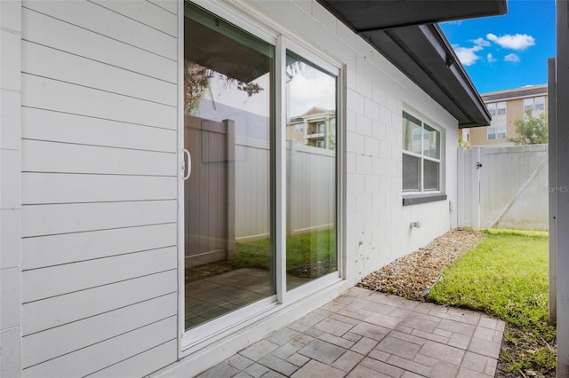 exterior space featuring fence