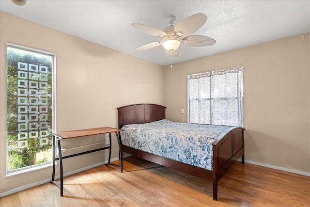 121 Teriwood St, Fern Park, FL 32730 - bedroom featuring baseboards, light wood-style flooring, and a ceiling fan