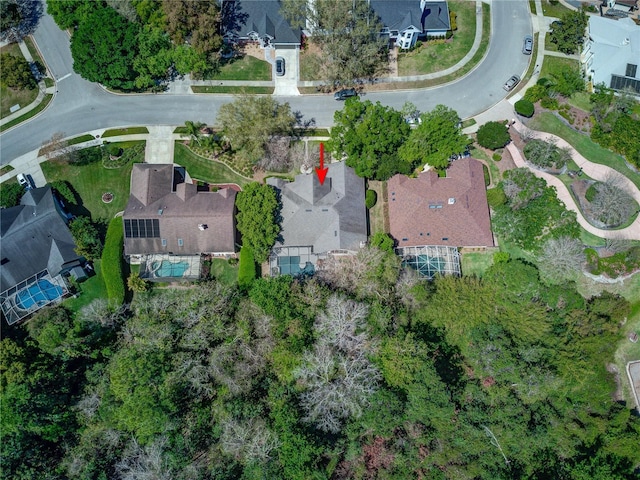 birds eye view of property featuring a residential view
