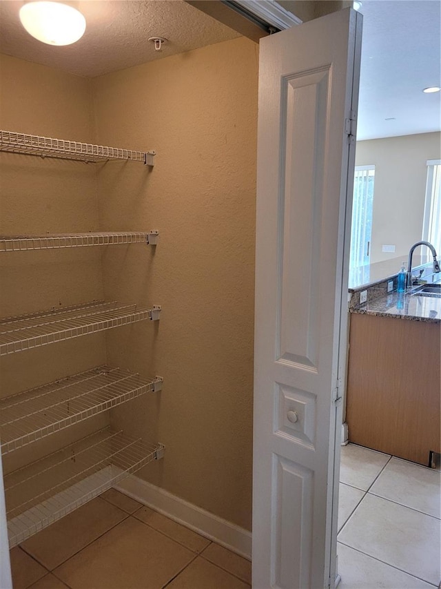 pantry with a sink