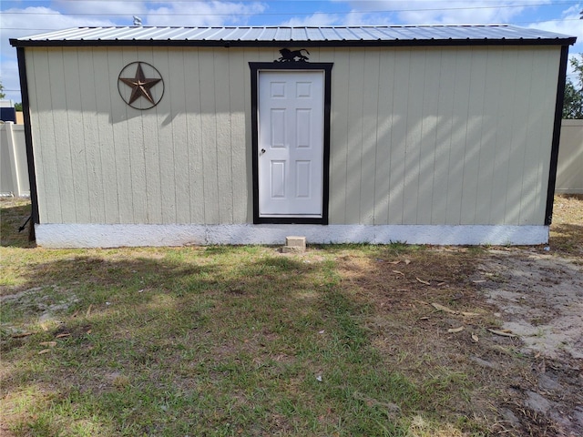 view of shed