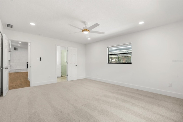 345 W Hornbeam Dr, Longwood, FL 32779 - unfurnished bedroom featuring baseboards, light carpet, recessed lighting, and visible vents