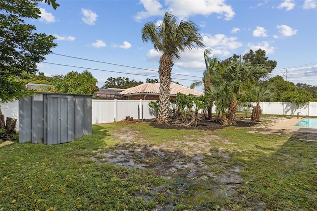 3994 Irma Shores Dr, Orlando, FL 32817 - view of yard with a fenced backyard and a fenced in pool