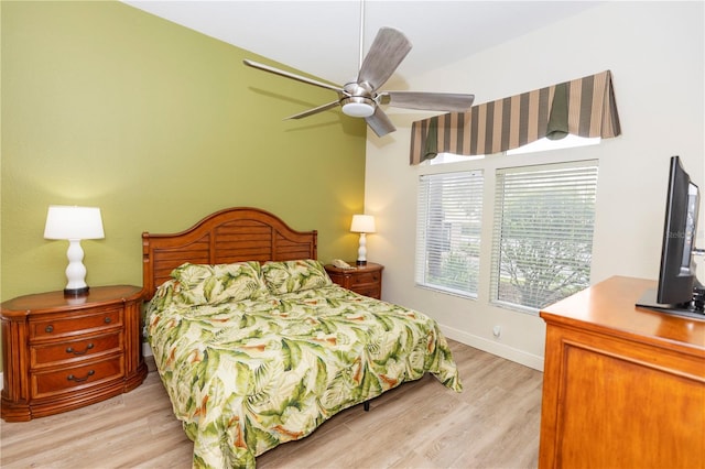 8100 Poinciana Blvd Unit 2109, Orlando, FL 32821 - bedroom featuring baseboards, light wood-style floors, and ceiling fan