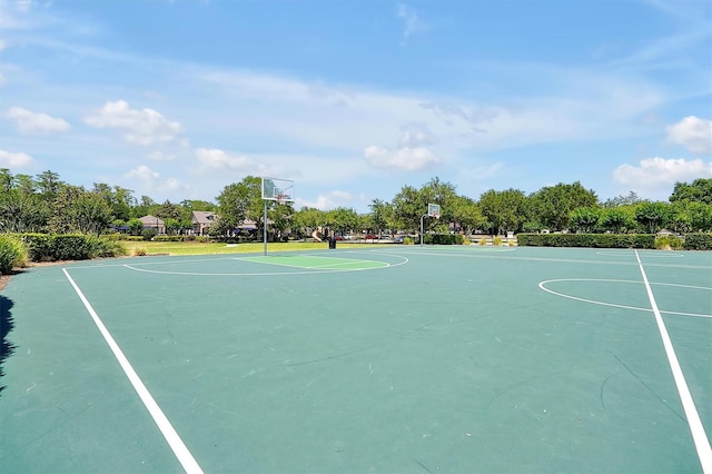 view of basketball court with community basketball court