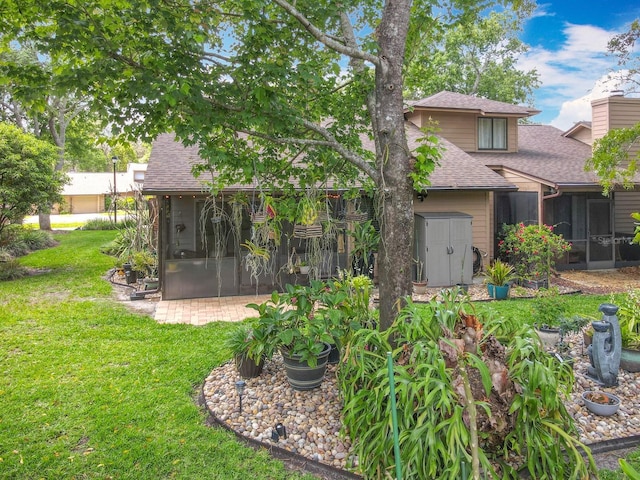 419 Newton Pl, Longwood, FL 32779 - exterior space with a sunroom