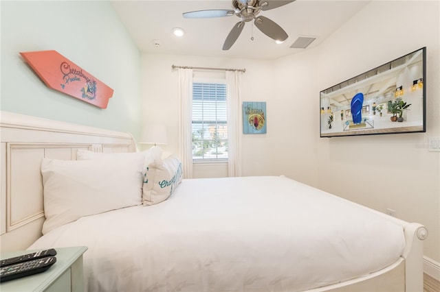 7968 Shaker St, Kissimmee, FL 34747 - bedroom with ceiling fan, baseboards, and visible vents