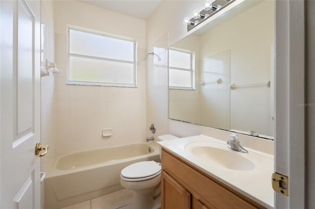 9723 Pecky Cypress Way, Orlando, FL 32836 - bathroom with vanity, shower / washtub combination, and tile patterned flooring