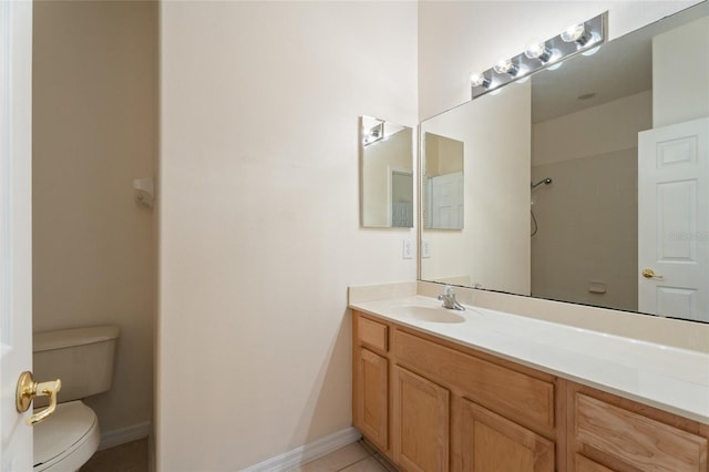 9723 Pecky Cypress Way, Orlando, FL 32836 - full bath featuring vanity, a shower, and tile patterned flooring