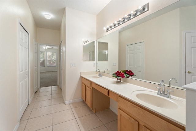 9723 Pecky Cypress Way, Orlando, FL 32836 - full bath featuring double vanity and tile patterned flooring