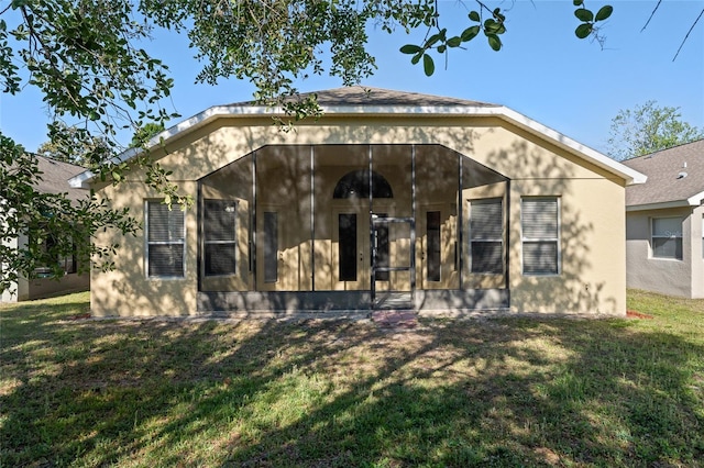 9723 Pecky Cypress Way, Orlando, FL 32836 - back of house with a lawn and stucco siding