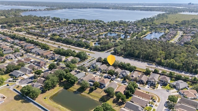 9723 Pecky Cypress Way, Orlando, FL 32836 - aerial view of property and surrounding area featuring nearby suburban area and a nearby body of water