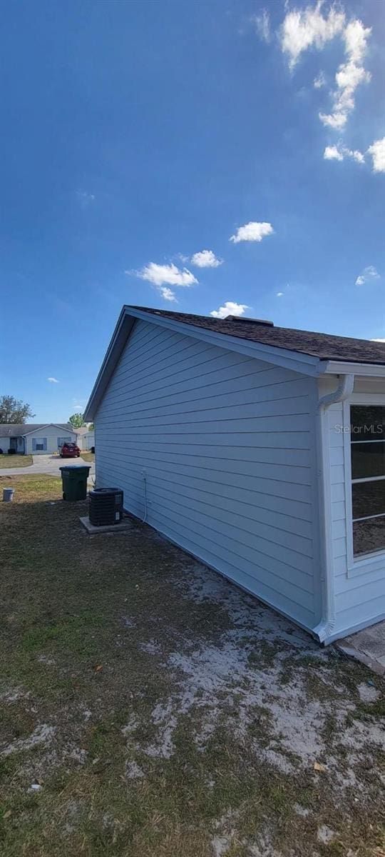 view of property exterior featuring central AC unit