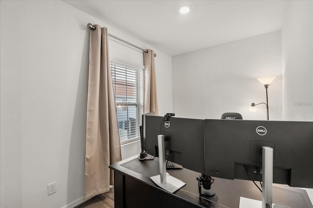 2710 Bolzano Dr, Apopka, FL 32712 - home office featuring baseboards and wood finished floors