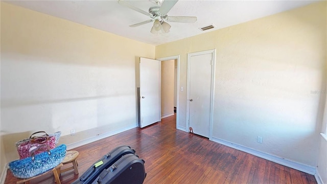 340 Zelda Blvd, Daytona Beach, FL 32118 - unfurnished office featuring wood finished floors, a ceiling fan, and baseboards