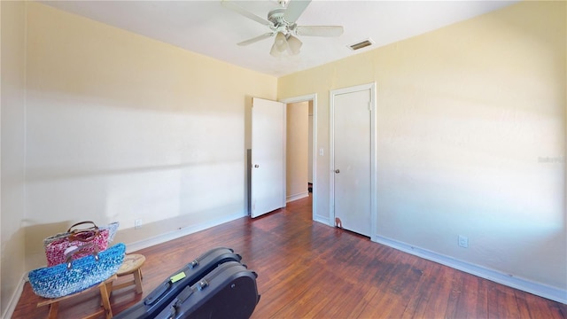 340 Zelda Blvd, Daytona Beach, FL 32118 - interior space with ceiling fan, wood finished floors, and baseboards