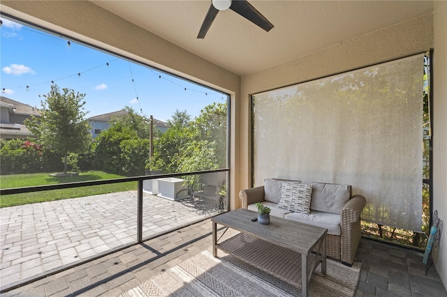 12048 Imaginary Way, Orlando, FL 32832 - sunroom featuring a ceiling fan