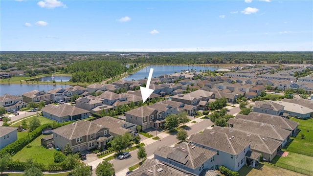 12048 Imaginary Way, Orlando, FL 32832 - birds eye view of property with a residential view and a water view
