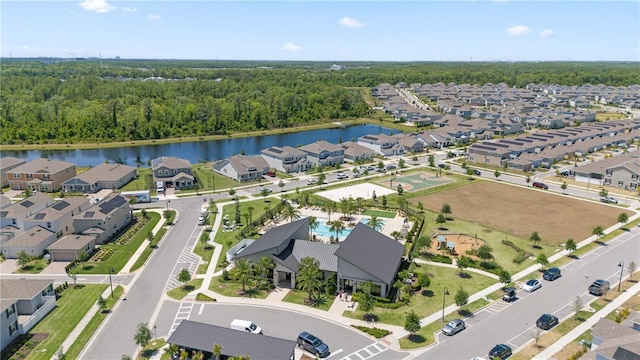 12048 Imaginary Way, Orlando, FL 32832 - drone / aerial view featuring a forest view, a residential view, and a water view