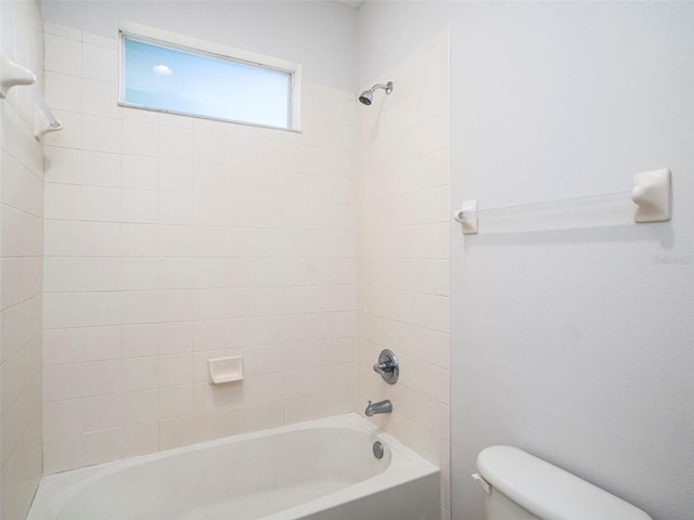 full bathroom with toilet and shower / bathing tub combination