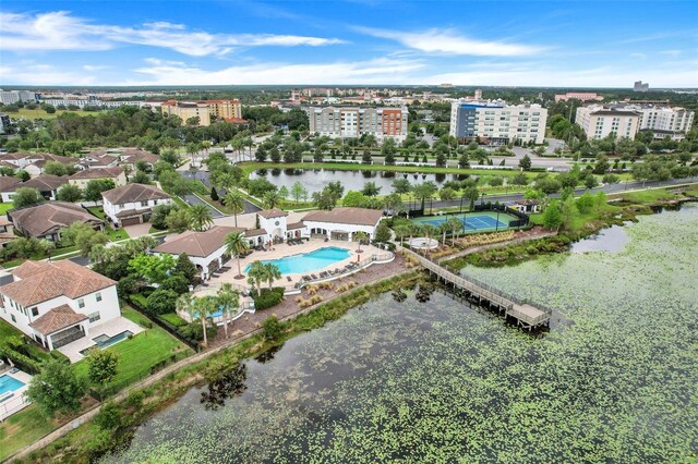 7772 Sweet Star Ave, Orlando, FL 32836 - aerial view with a water view and a city view