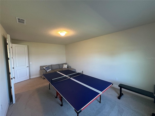 3399 Buoy Cir, Winter Garden, FL 34787 - playroom with baseboards, carpet floors, a textured ceiling, and visible vents