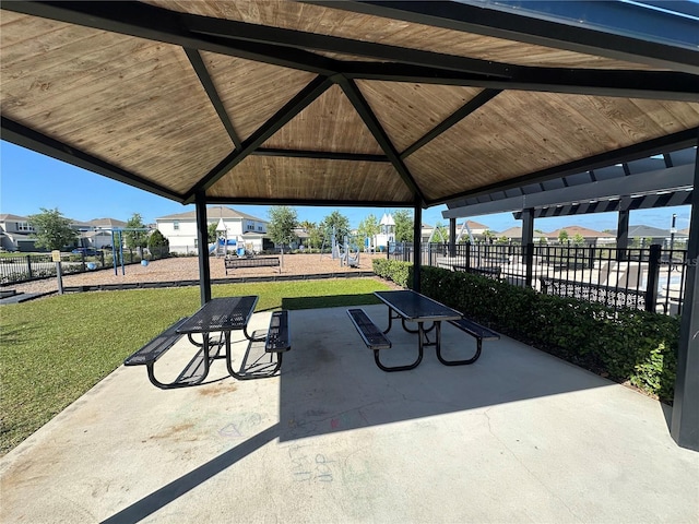 3399 Buoy Cir, Winter Garden, FL 34787 - view of patio with fence and a gazebo