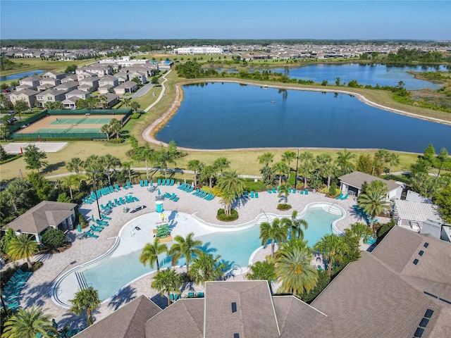 9432 Komika Ln, Winter Garden, FL 34787 - drone / aerial view with a water view and a residential view
