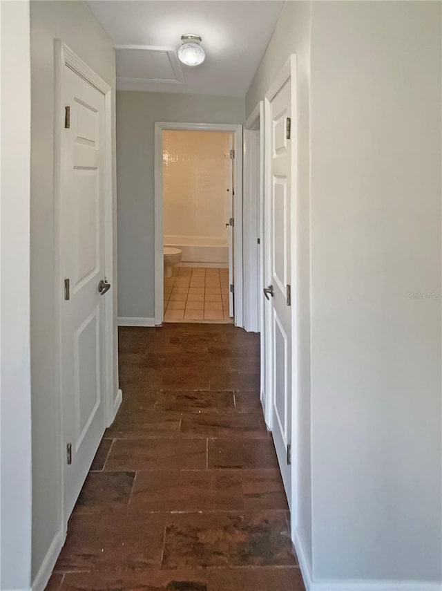 701 71st Ave N, Saint Petersburg, FL 33702 - hall with baseboards and wood finished floors