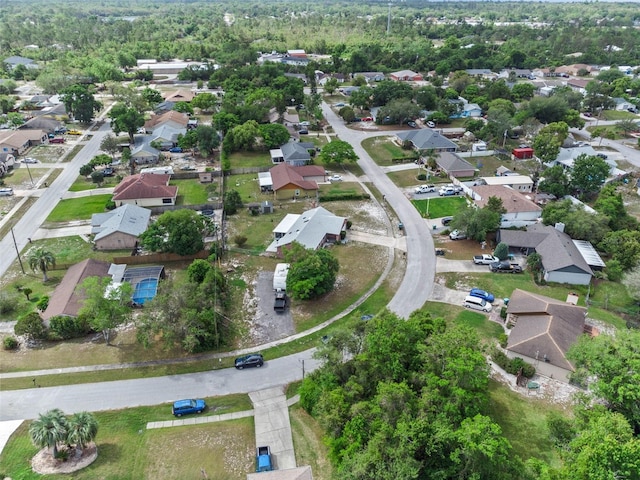 aerial view with a residential view