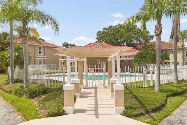 2808 Osprey Cove Pl Unit 201, Kissimmee, FL 34746 - view of pool with a pergola and a patio