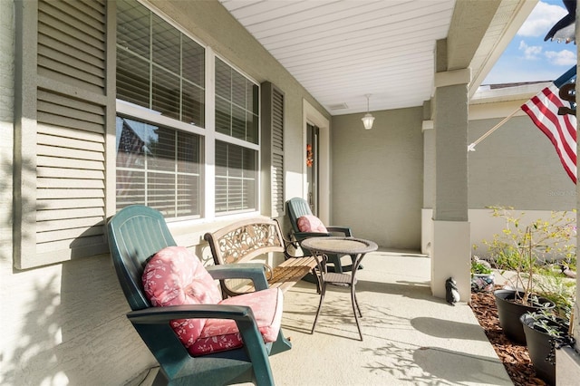 view of patio with a porch