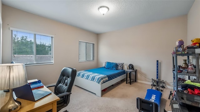 carpeted bedroom with baseboards