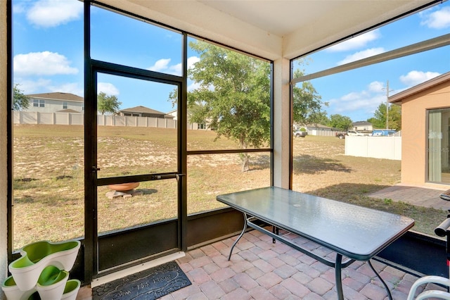 view of sunroom / solarium