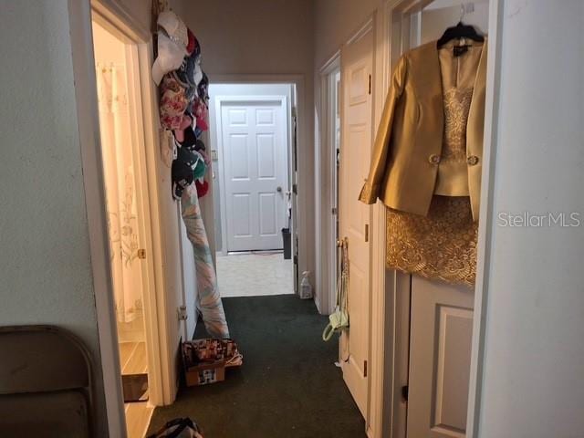 450 Morning Blossom Ln, Oviedo, FL 32765 - hallway with dark carpet