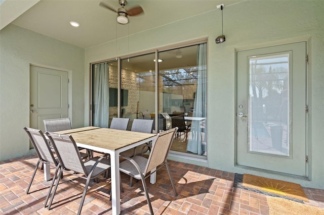 view of patio with outdoor dining space