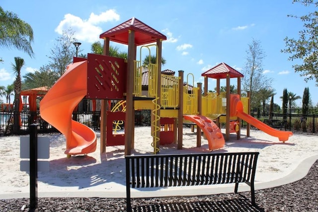 community playground with fence