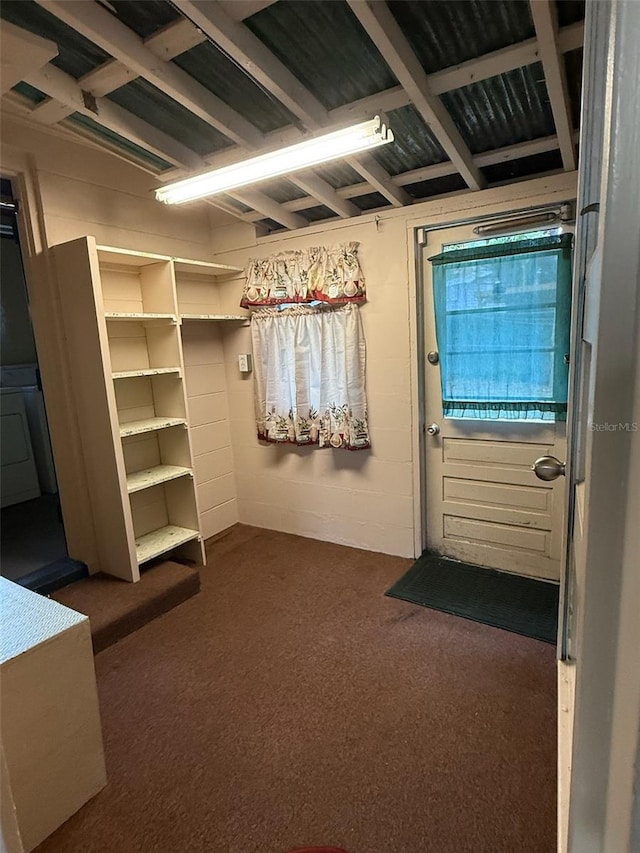 interior space featuring washer / dryer