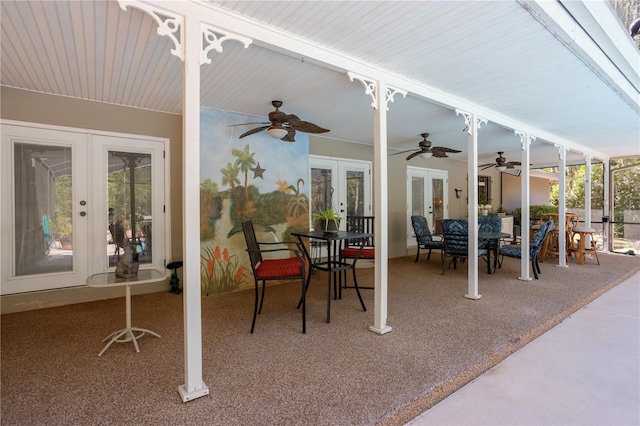 8 Trilby Br, Longwood, FL 32779 - view of patio with outdoor dining area, french doors, and ceiling fan